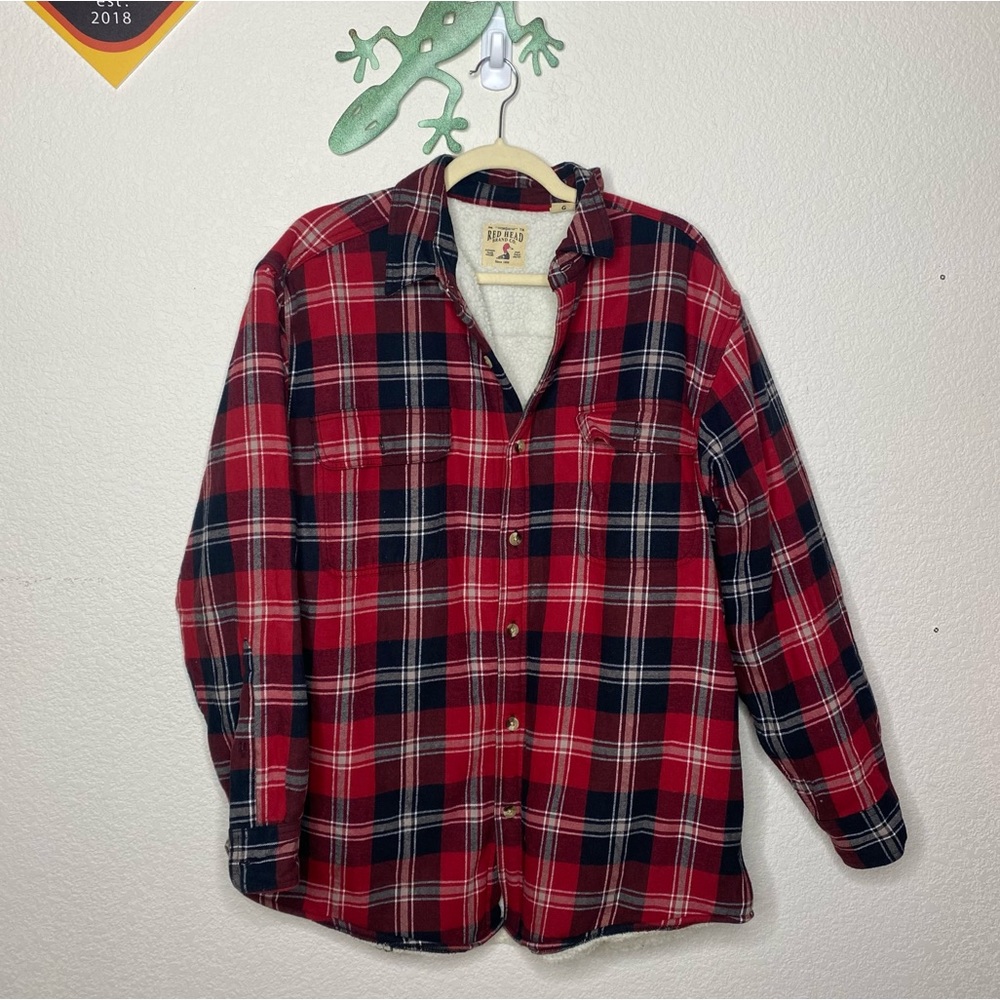 Sherpa Lined Dad Flannel Shacket - image 2